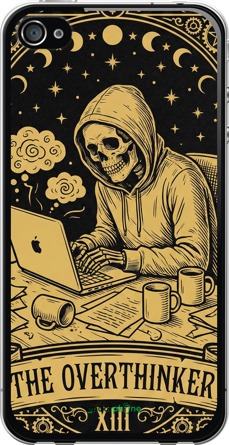 2D пластиковый чехол The Overthinker для Apple iPhone 4 - 6774t-15 изображение 