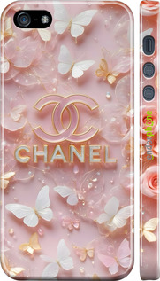 3D пластиковий глянцевий чехол Шанель для Apple iPhone SE - 6366c-214 изображение 