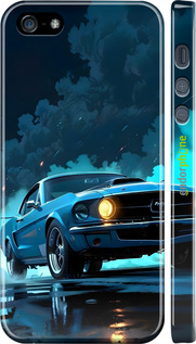 3D пластиковий матовий чехол Форд мустанг для Apple iPhone 5 - 6374m-18 изображение 