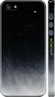 3D пластиковый матовый чехол Сині хмари, Синій місяць для Apple iPhone 5s - 6396m-21 изображение 