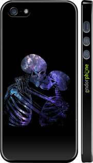 3D пластиковый матовый чехол С изображением скелета для Apple iPhone SE - 6537m-214 изображение 