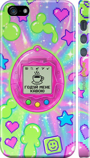 3D пластиковый матовый чехол Y2K Aesthetic Retro Pet: Годуй мене кавою для Apple iPhone 5s - 6784m-21 изображение 