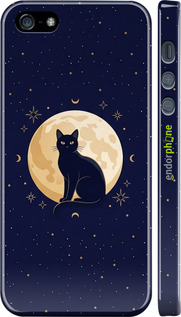 3D пластиковый матовый чехол Cute Cat Celestial/Witchy для Apple iPhone 5s - 6787m-21 изображение 