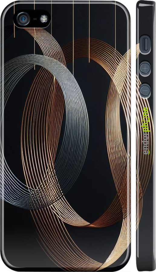 3D пластиковый глянцевый чехол Симфония для Apple iPhone 5s - 5835c-21 изображение 