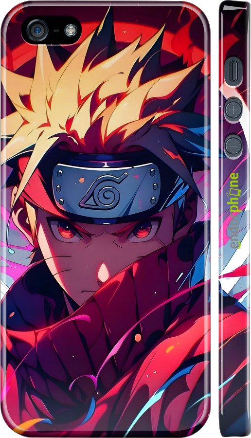 3D пластиковый матовый чехол Наруто для Apple iPhone 5s - 6274m-21 изображение 