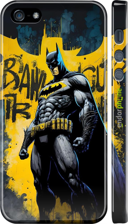 3D пластиковий глянцевий чехол Бетмен для Apple iPhone 5 - 6290c-18 изображение 