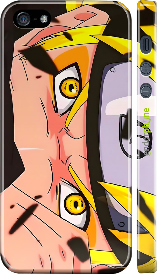 3D пластиковый глянцевый чехол Наруто 2 для Apple iPhone 5s - 6297c-21 изображение 