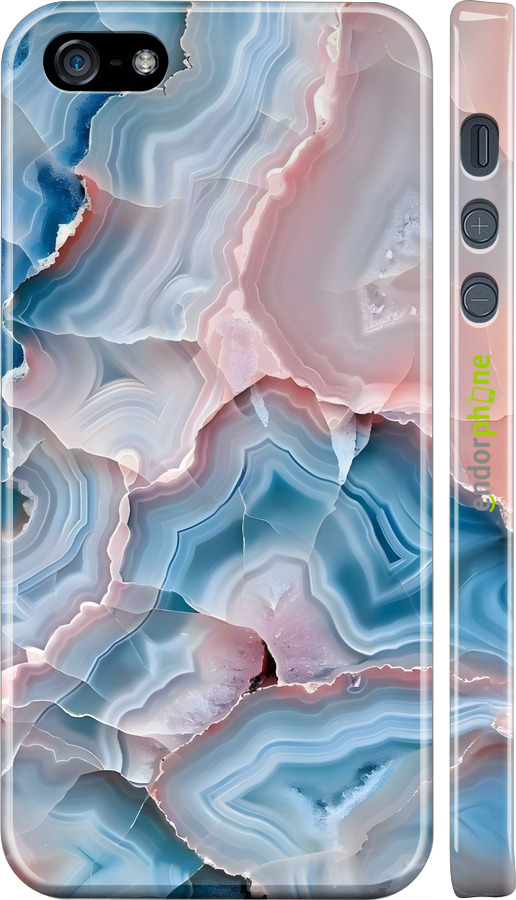 3D пластиковий матовий чехол Мрамор для Apple iPhone 5s - 6306m-21 изображение 