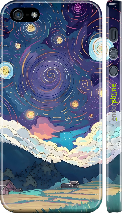 3D пластиковий глянцевий чехол Креативний арт для Apple iPhone 5s - 6322c-21 изображение 