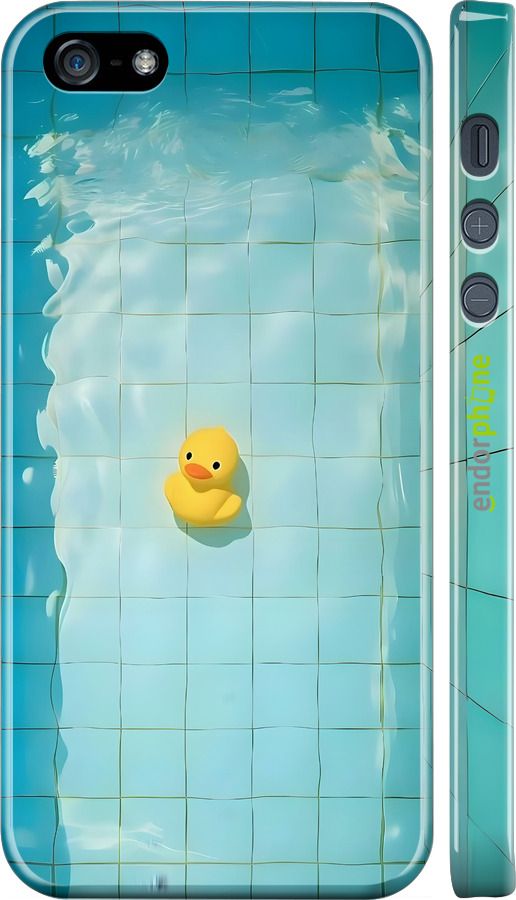 3D пластиковий матовий чехол Каченя для Apple iPhone 5 - 6323m-18 изображение 