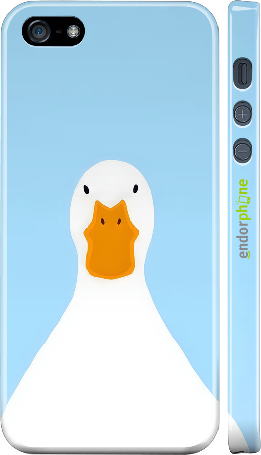 3D пластиковый глянцевый чехол Гусь для Apple iPhone 5 - 6350c-18 изображение 