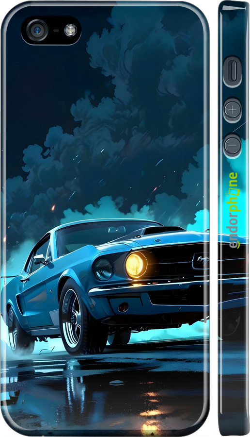 3D пластиковий матовий чехол Форд мустанг для Apple iPhone 5 - 6374m-18 изображение 