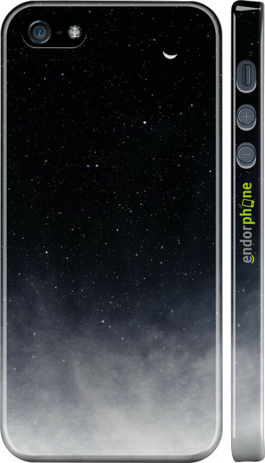 3D пластиковый матовый чехол Сині хмари, Синій місяць для Apple iPhone 5s - 6396m-21 изображение 