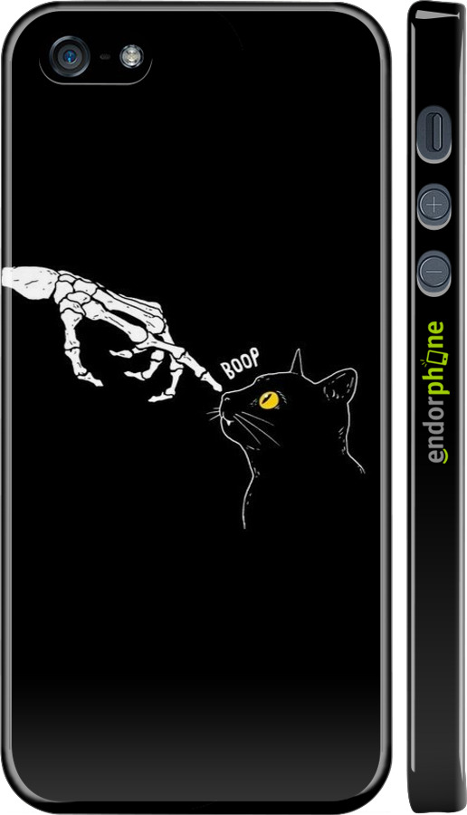 3D пластиковый глянцевый чехол Кошка для Apple iPhone 5 - 6505c-18 изображение 