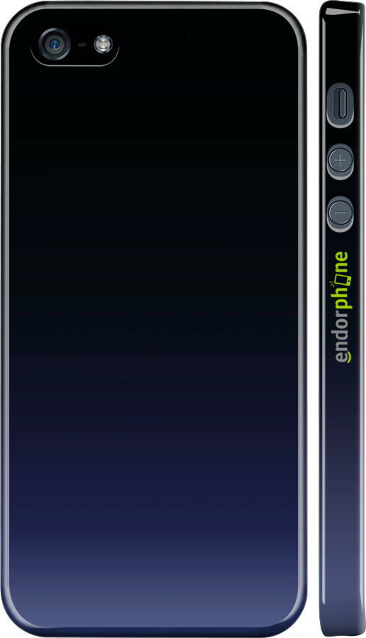 3D пластиковый глянцевый чехол Градиент в тёмно - синем стиле для Apple iPhone 5s - 6542c-21 изображение 