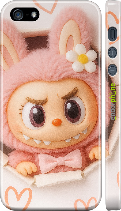 3D пластиковый матовый чехол Лабубу 2 для Apple iPhone 5s - 6710m-21 изображение 