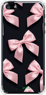 Силикон с усиленными углами чехол Coquette Ribbons Dark Coquette для Apple iPhone 5 - 6767sp-18 изображение 