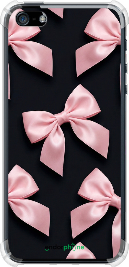 Силикон с усиленными углами чехол Coquette Ribbons Dark Coquette для Apple iPhone 5 - 6767sp-18 изображение 