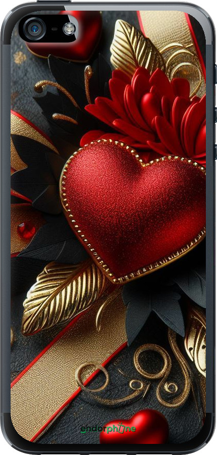 Силіконовий чехол Сердечки v2 для Apple iPhone 5 - 5832u-18 изображение 