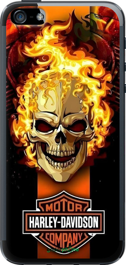 2D пластиковий чехол Харлей девидсон для Apple iPhone SE - 6370t-214 изображение 