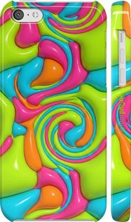 3D пластиковый глянцевый чехол Y2K Jelly Dream для Apple iPhone 5c - 6780c-23 изображение 