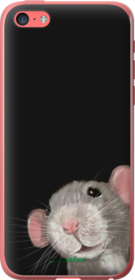 2D пластиковый чехол The Peeking Rat для Apple iPhone 5c - 6442t-23 изображение 