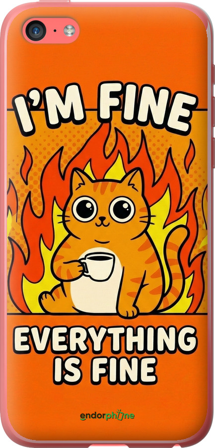 2D пластиковый чехол Funny Cat для Apple iPhone 5c - 6786t-23 изображение 