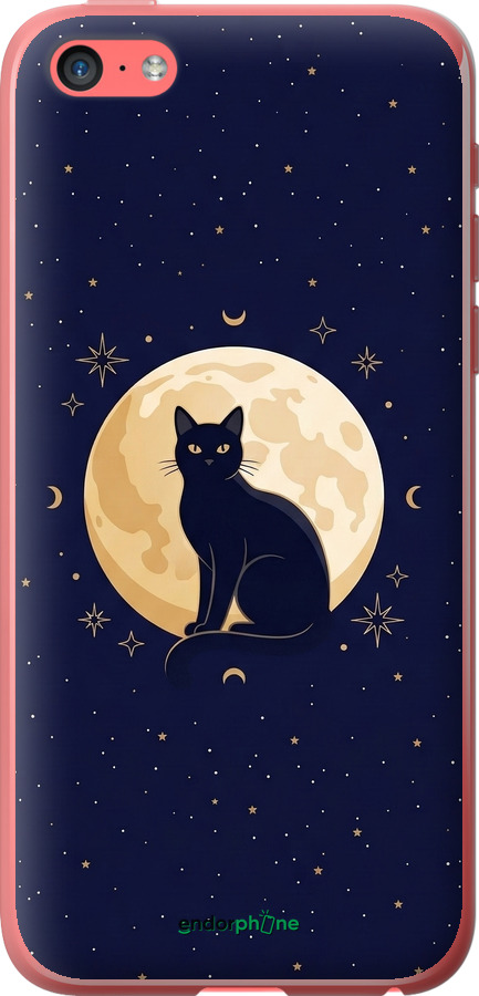 2D пластиковый чехол Cute Cat Celestial/Witchy для Apple iPhone 5c - 6787t-23 изображение 