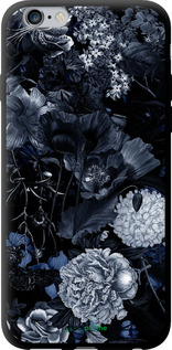 TPU чехол Абстрактный цветочный рисунок в синих тонах для Apple iPhone 6 Plus - 6539b-48 изображение 