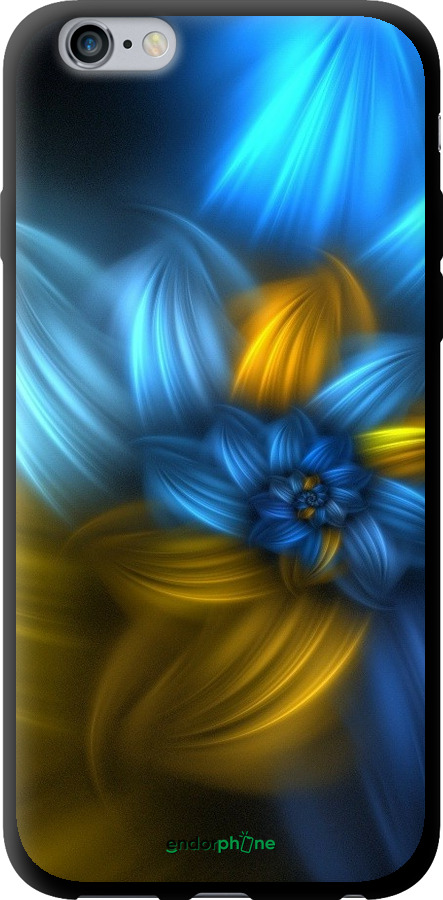 

TPU чорний чохол "Візерунок 46" для iPhone 6 Plus, Синій
