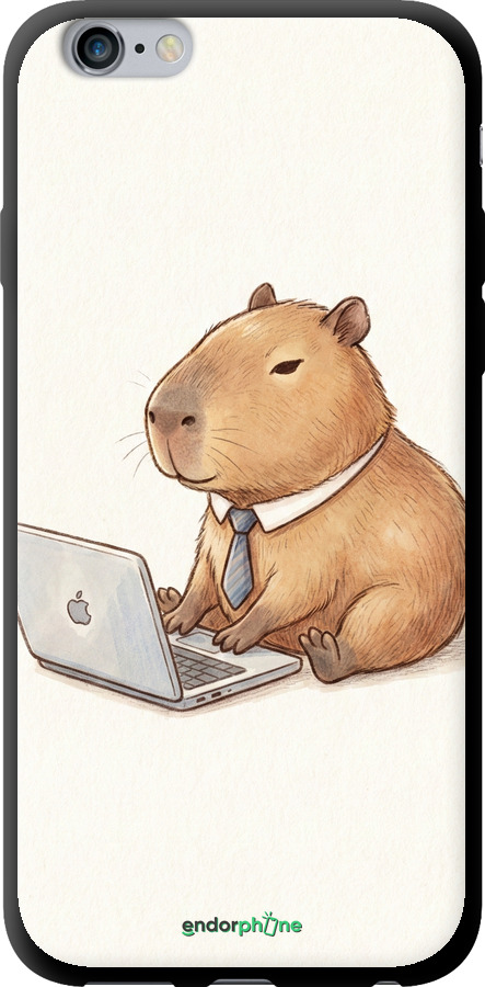 TPU чехол Funny Capybara CEO Working для Apple iPhone 6s Plus - 6777b-91 изображение 