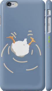 3D пластиковый матовый чехол Гусь ныряет для Apple iPhone 6 Plus - 6275m-48 изображение 