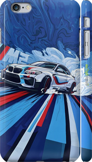 3D пластиковый глянцевый чехол БМВ для Apple iPhone 6s Plus - 6292c-91 изображение 