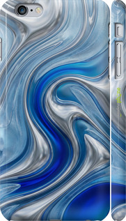 3D пластиковый матовый чехол Liquid Chrome для Apple iPhone 6s Plus - 6781m-91 изображение 