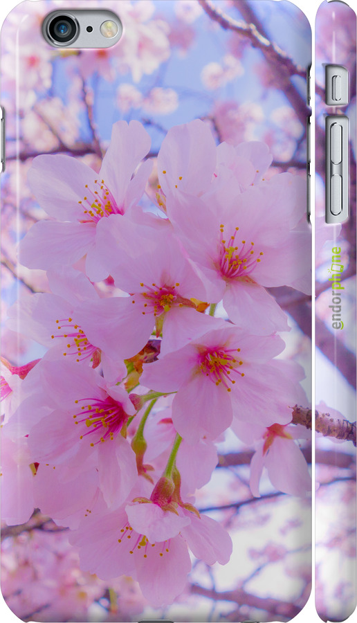 3D пластиковый матовый чехол Сакура для Apple iPhone 6s Plus - 6029m-91 изображение 