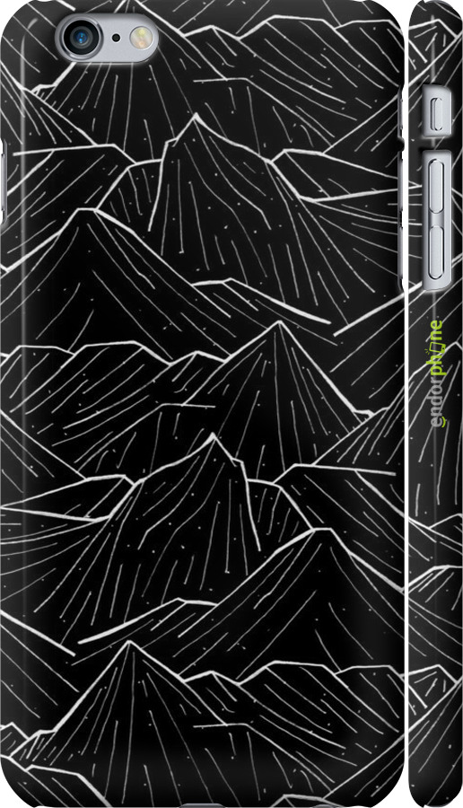 3D пластиковый матовый чехол С изображением Темных гор для Apple iPhone 6 Plus - 6489m-48 изображение 