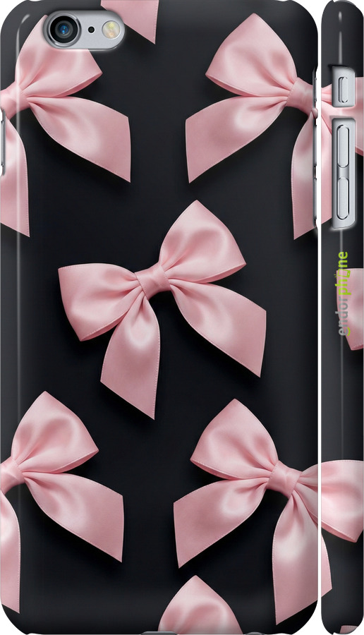3D пластиковый глянцевый чехол Coquette Ribbons Dark Coquette для Apple iPhone 6s Plus - 6767c-91 изображение 