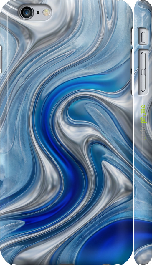 3D пластиковый матовый чехол Liquid Chrome для Apple iPhone 6s Plus - 6781m-91 изображение 