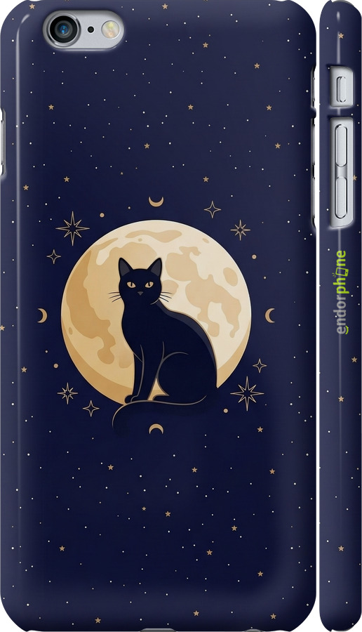 3D пластиковый глянцевый чехол Cute Cat Celestial/Witchy для Apple iPhone 6s Plus - 6787c-91 изображение 