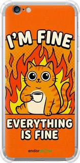 Силикон с усиленными углами чехол 'Funny Cat' для iPhone 6s Plus изображение 5