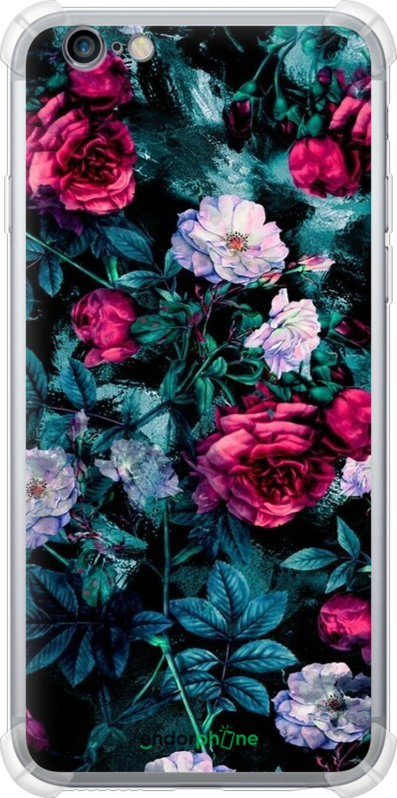 Силіконовий протиударний с посиленими кутами чехол Сад та троянди для Apple iPhone 6 Plus - 6483sp-48 изображение 