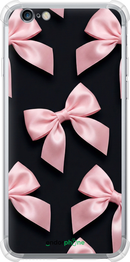 Силикон с усиленными углами чехол Coquette Ribbons Dark Coquette для Apple iPhone 6s Plus - 6767sp-91 изображение 