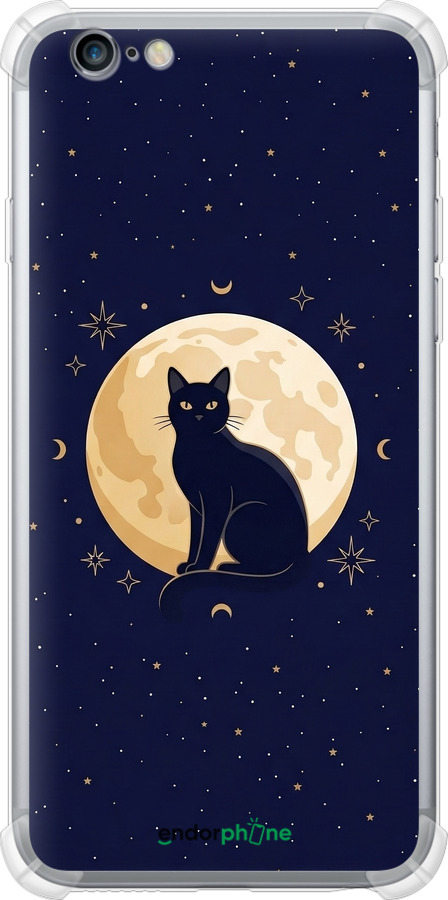 Силикон с усиленными углами чехол Cute Cat Celestial/Witchy для Apple iPhone 6s Plus - 6787sp-91 изображение 