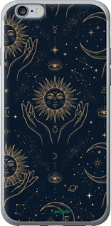 Силіконовий чехол Celestial Harmony: Sun & Moon Gold Mystic Pattern для Apple iPhone 6 Plus - 6778u-48 изображение 