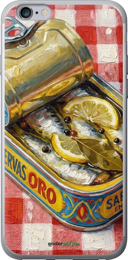 2D пластиковий чехол Vintage Sardine Tin Phone для Apple iPhone 6s Plus - 6772t-91 изображение 
