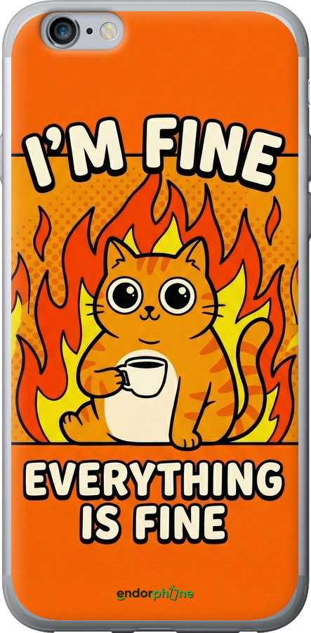 2D пластиковый чехол Funny Cat для Apple iPhone 6 Plus - 6786t-48 изображение 