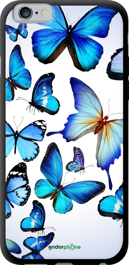 TPU чехол Бабочки для Apple iPhone 6s - 6023b-90 изображение 