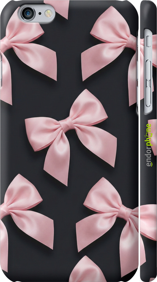 3D пластиковий матовий чехол Coquette Ribbons Dark Coquette для Apple iPhone 6s - 6767m-90 изображение 