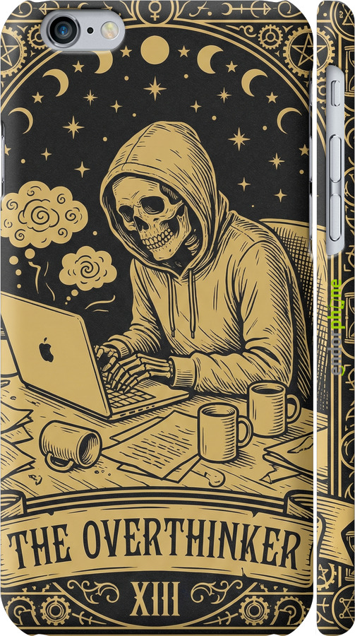 3D пластиковий матовий чехол The Overthinker для Apple iPhone 6s - 6774m-90 изображение 