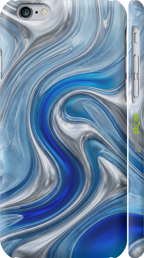 3D пластиковый матовый чехол Liquid Chrome для Apple iPhone 6s - 6781m-90 изображение 
